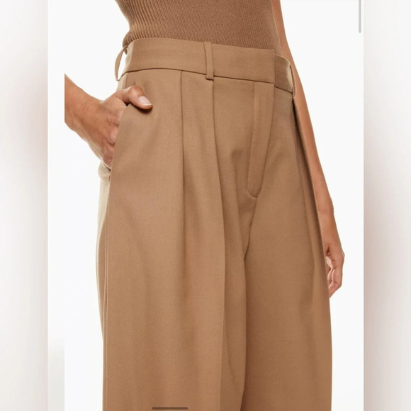 NWT Aritzia Babaton Revue Pants in Saville Size 6 Pleated wool wide-leg trousers - Picture 6 of 16
